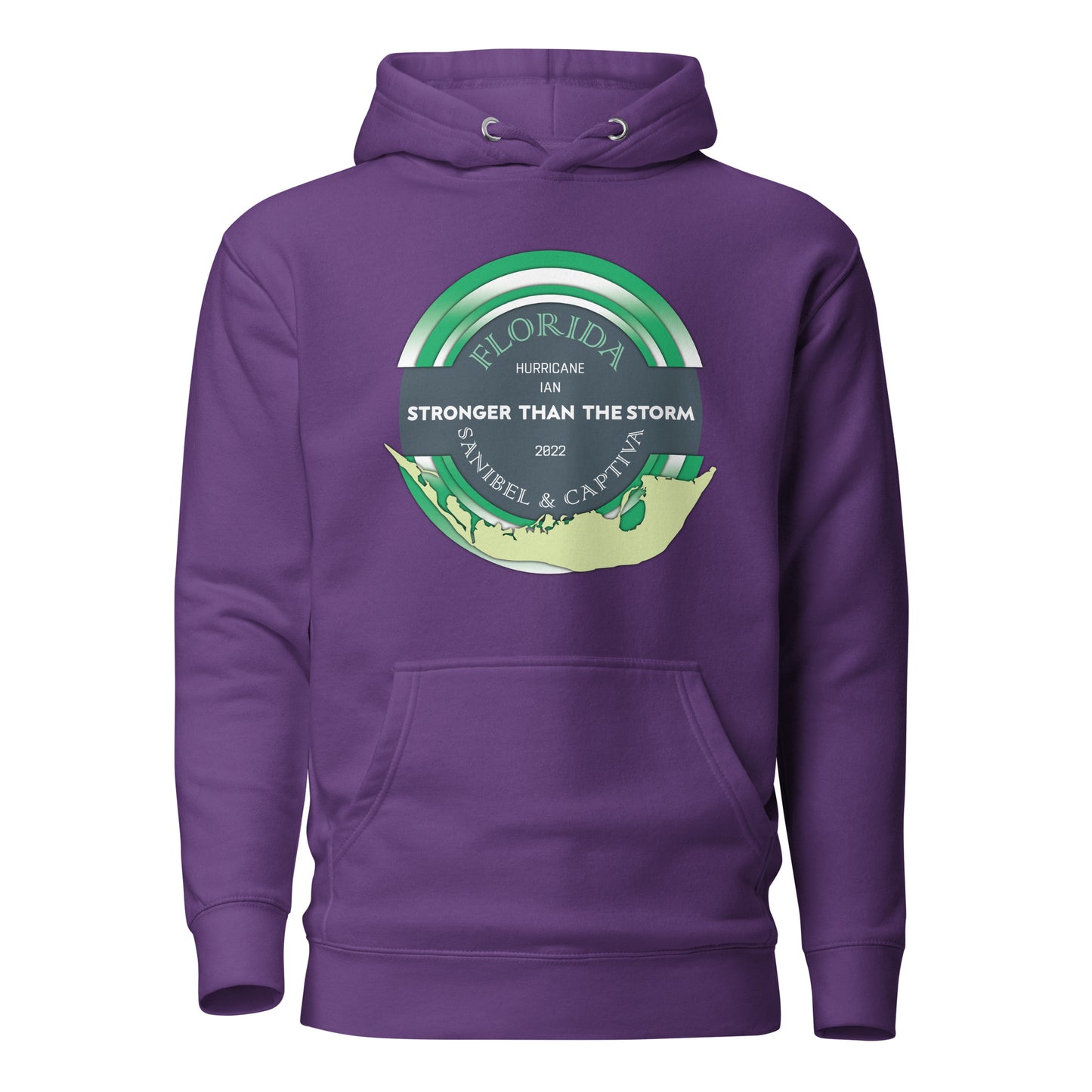 Sanibel Captiva Stronger Than The Storm Unisex Hoodie - True Green Design