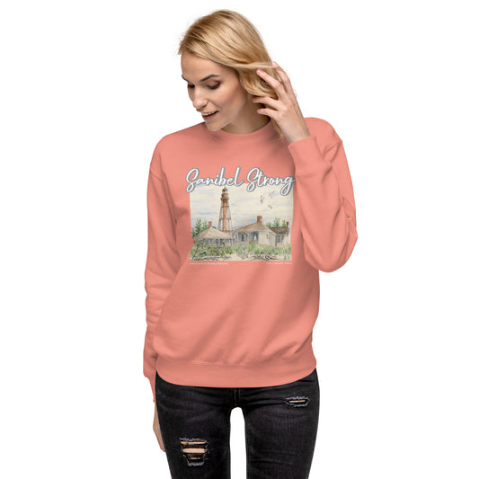 Sanibel Strong Lighthouse Watercolor Unisex Sweatshirt
