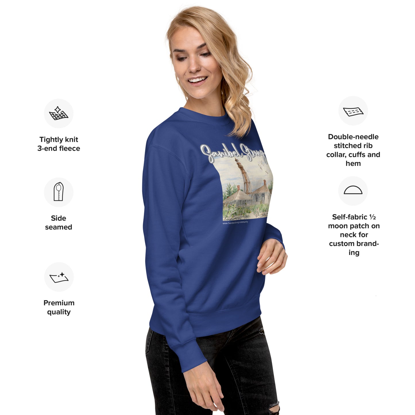 Sanibel Strong Lighthouse Watercolor Unisex Sweatshirt