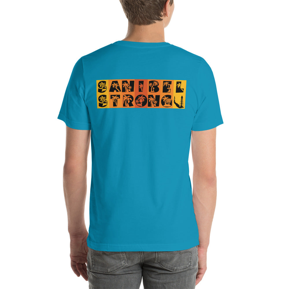 Sanibel Strong Shirt - Palm Tree Lettering (2 sided design)