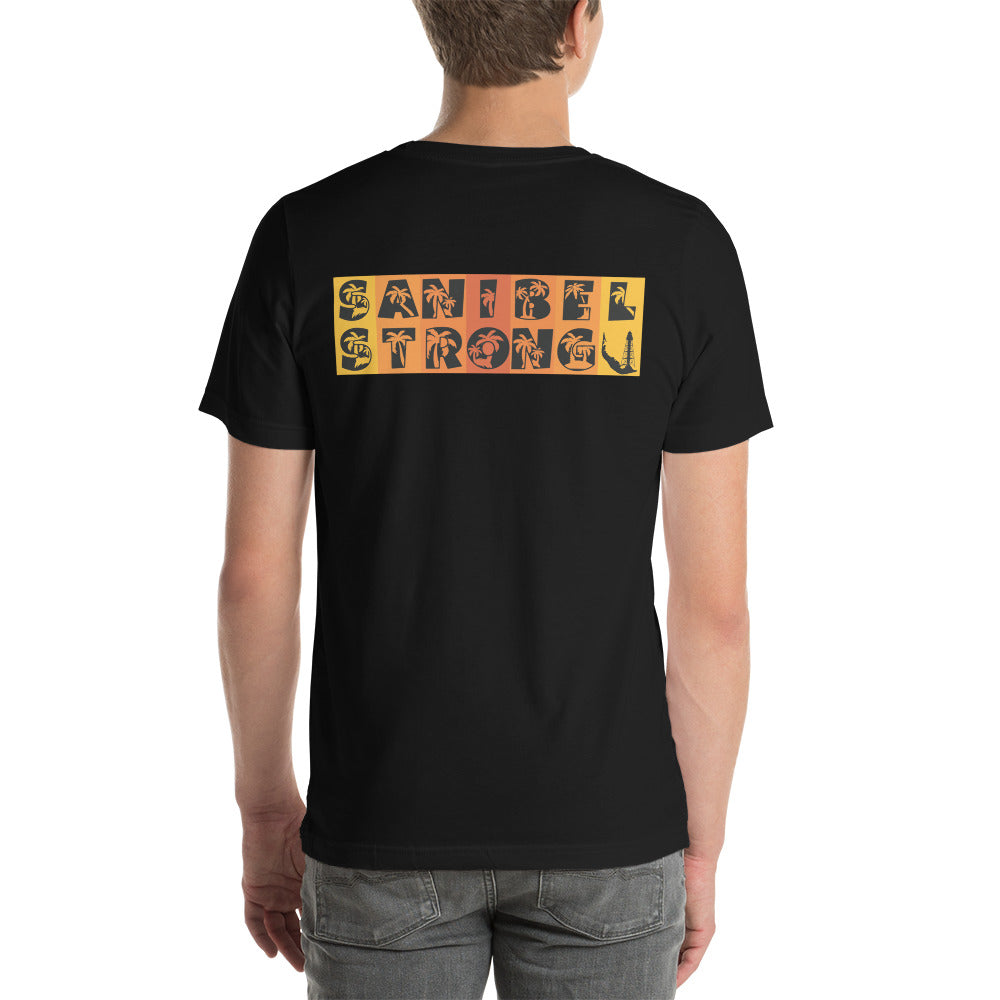 Sanibel Strong Shirt - Palm Tree Lettering (2 sided design)