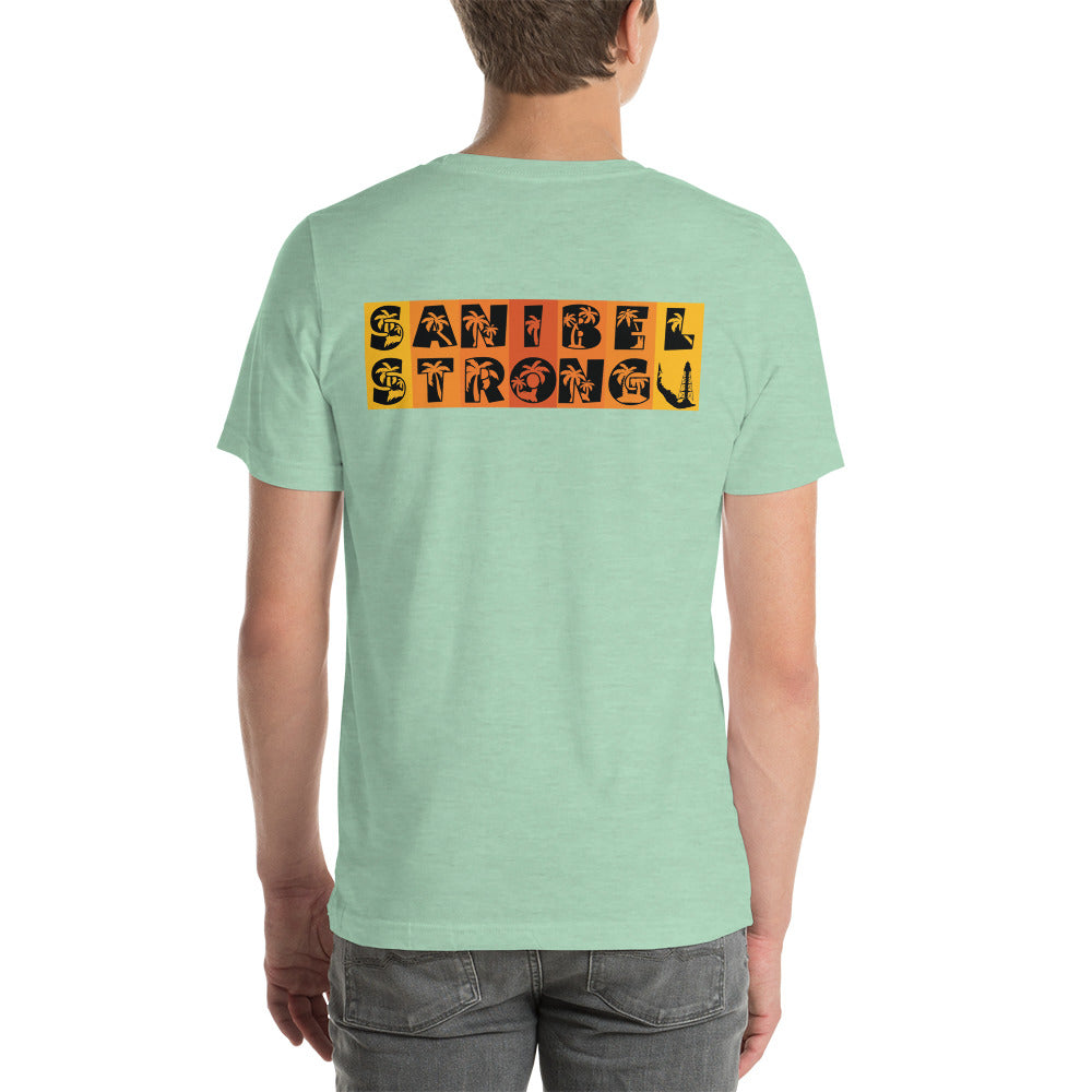 Sanibel Strong Shirt - Palm Tree Lettering (2 sided design)