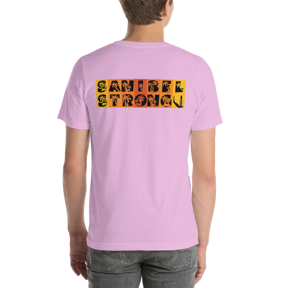 Sanibel Strong Shirt - Palm Tree Lettering (2 sided design)