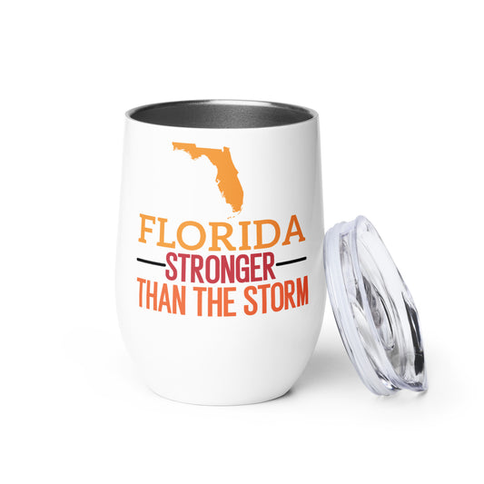 Florida Stronger Than The Storm Stainless Steel Wine Tumbler