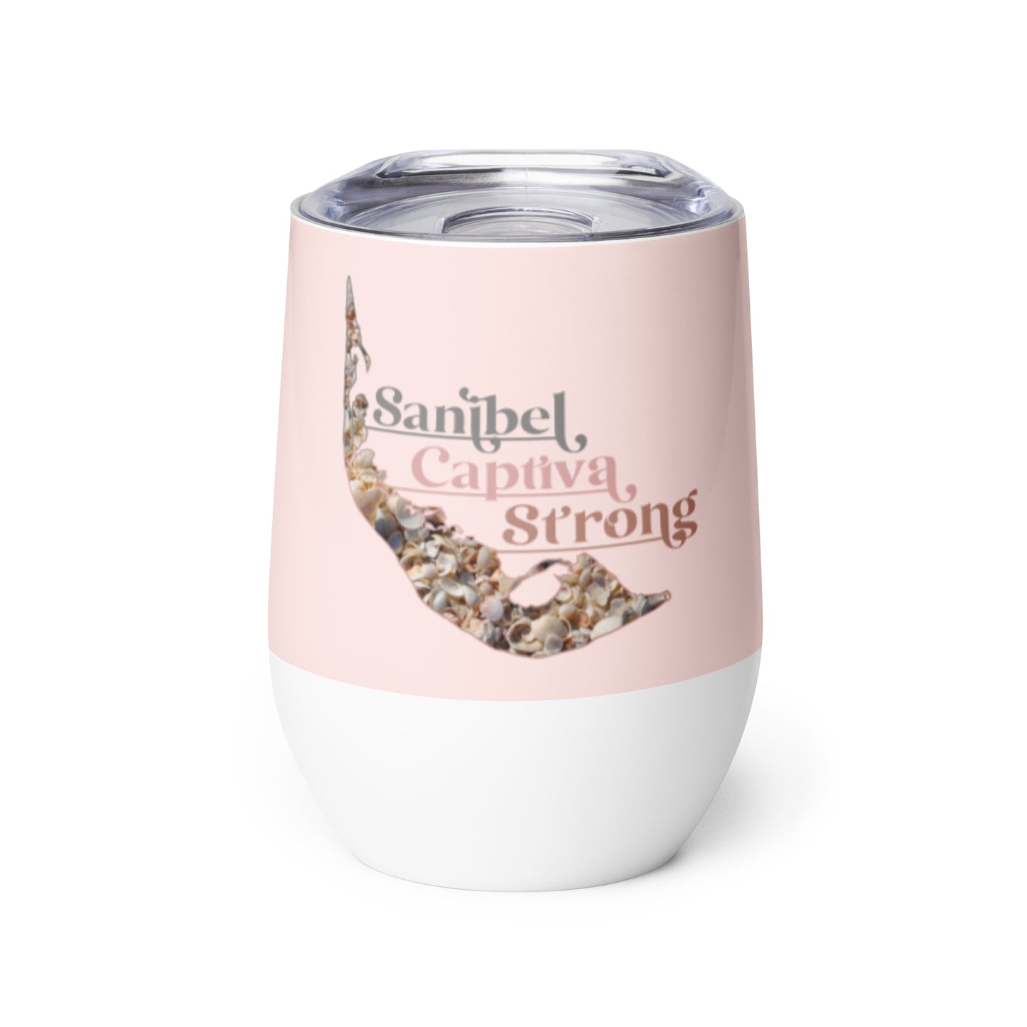 Sanibel Captiva Strong Pink Wine Tumbler