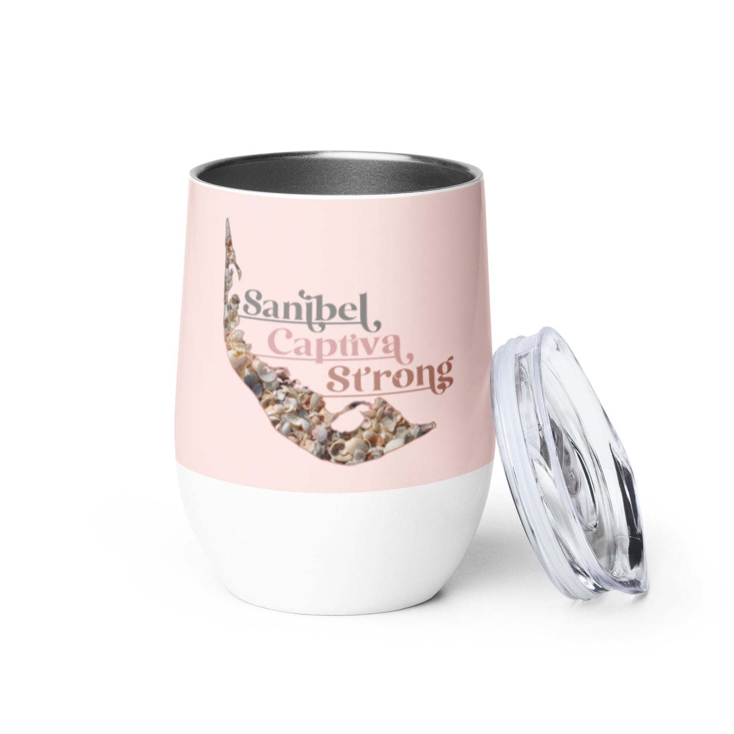 Sanibel Captiva Strong Pink Wine Tumbler