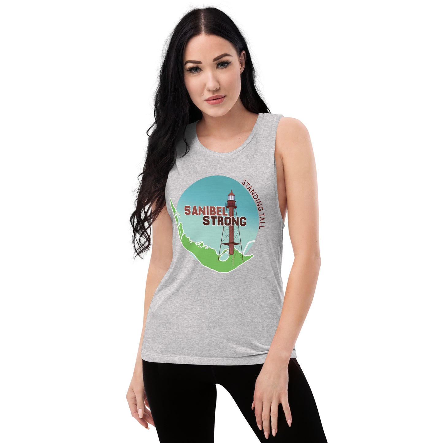 Sanibel Strong Standing Tall Ladies' Muscle Tank