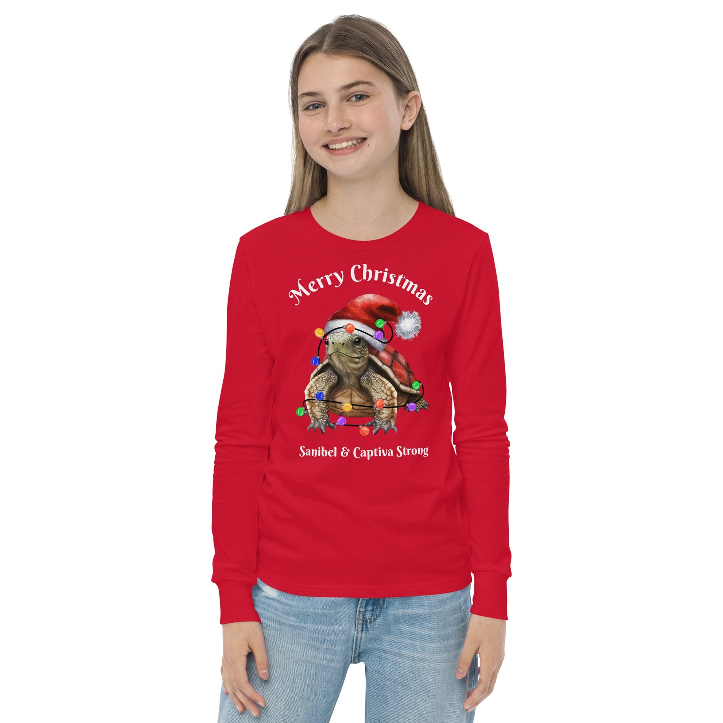 Sanibel Captiva Christmas Youth Long Sleeve Shirt
