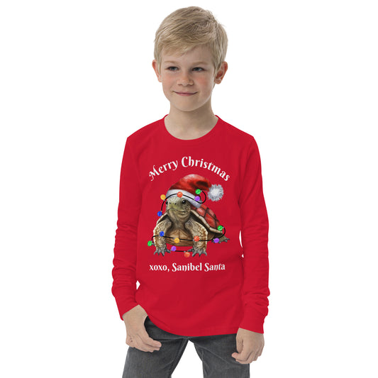 Sanibel Santa Youth Long Sleeve Shirt